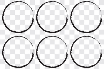 Grunge-style black ink circles with a contemporary touch. Brush-drawn, textured shapes. Chinese and Korean design influences. Japanese enso zen circles. All elements are unified. Sun symbols