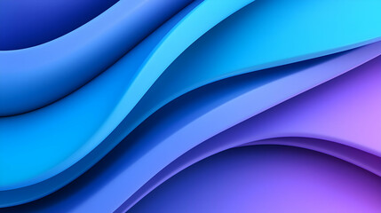 Abstract Blue Gradient Wave Background