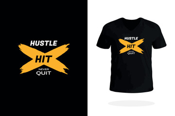 Hustle Hit Never Quit Skateboarding Tee