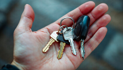 Keys HD image. keys on palm hand HD picture 