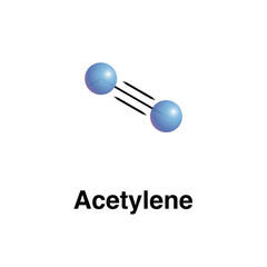 Acetylene, Chemical Compound With The Formula C2H2. Industrial Vector Illustration Of Hydrocarbon And The Simplest Alkyne