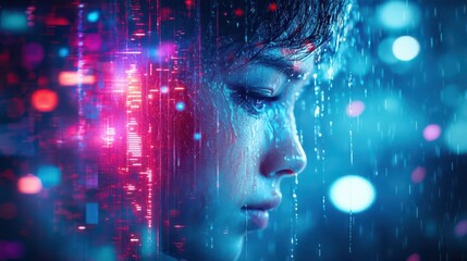 A Mysterious Young Girl Entangled in a Delicate Web of Intrigue and Shadows Evoking a Hauntingly Beautiful Atmosphere of Enchantment and Wonder