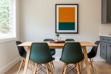 Modern Mid-Century Dining Space with Simple Elegant creation