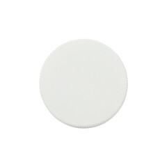 wide cap from a plastic bottle, recycling or reusing plastic isolated on background