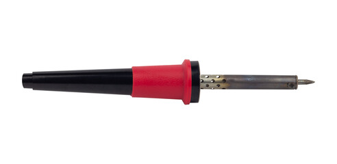 old soldering iron isolated from background