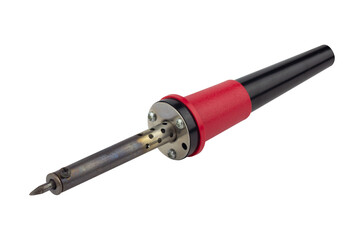 Fototapeta premium old soldering iron isolated from background