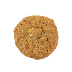 round peanut cookie isolated from background