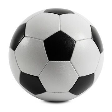 Pelota de f&uacute;tbol png imagen aisiado sobre fondo transparente o blanco.