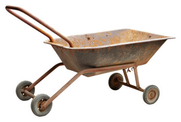 PNG Wheelbarrow vehicle transportation abandoned.