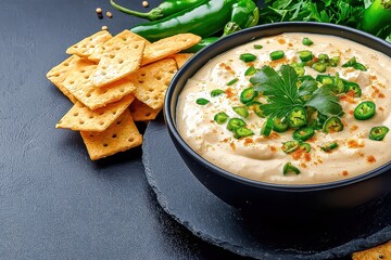 Easy art designs create collages for small spaces Dip crackers from the bowl.
