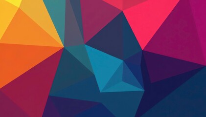 Obraz premium Geometric shapes, abstract modern design, vibrant colors, squares, triangles