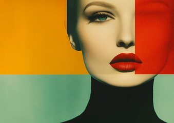 Fashion retro beauty, beauty close-up