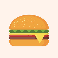 vector illustration of a hamburger