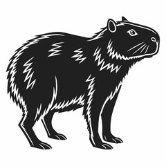 capybara silhouette black vector