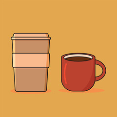 vector illustration of a cup of coffee