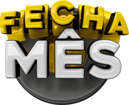 fecha m&ecirc;s em 3d para compor.