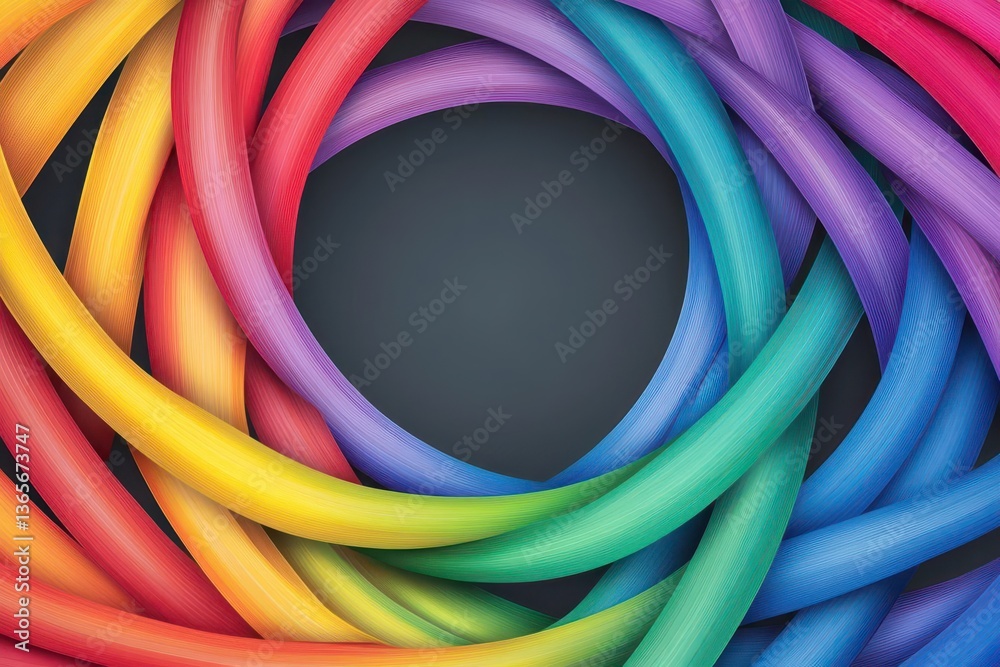 Poster vibrant colorful abstract background featuring graceful curved lines in a harmonious blend of shades