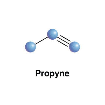 Propyne Alkyne Chemical Formula C3H4. MAPD Gas Component Vector Illustration 