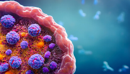 Naklejka premium 3-9-064-Chronic granulomatous disease phagocyte oxidase defects.. Emphasize the negative space on th