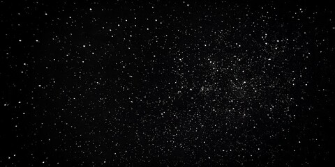 A pure black textured background with fine white noise speckles, creating a cinematic grain effect