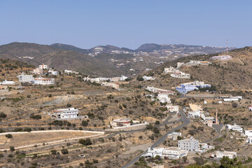 City of Abha in the southeast of Saudi Arabia is located on a high plateau directly on the edge of a valley