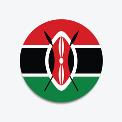 Kenya  Flag Sphere Vector