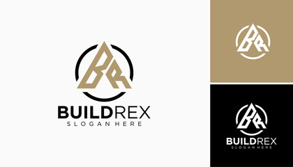 BR Letter Initial Logo icon Design, Vector Template illustration