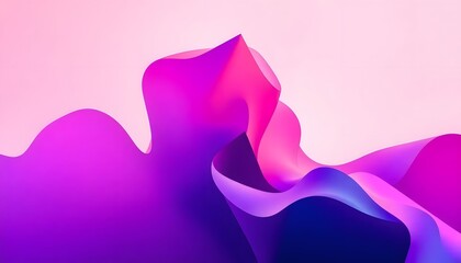 Abstract Purple and Pink Fluid Forms