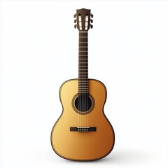 Obraz premium Acoustic guitar isolated on white background