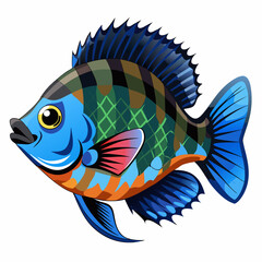 Bluegill Fish Vector Graphic Design - High-Quality Digital Artwork for Print & Web