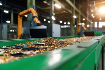 Material conveyor belt automated factory