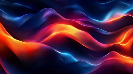 Obraz premium Abstract Vibrant Waveforms: Digital Art