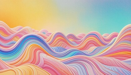 Fototapeta premium Colorful wave patterns digital art abstract landscape vibrant environment aerial view art concept