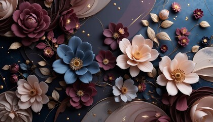 A luxurious floral arrangement featuring intricately detailed blooms in a very elegant setting