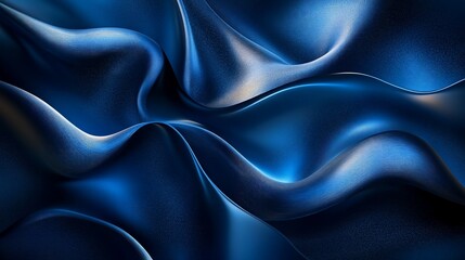 Obraz premium Abstract Blue Liquid Metal Flowing Dynamic Texture