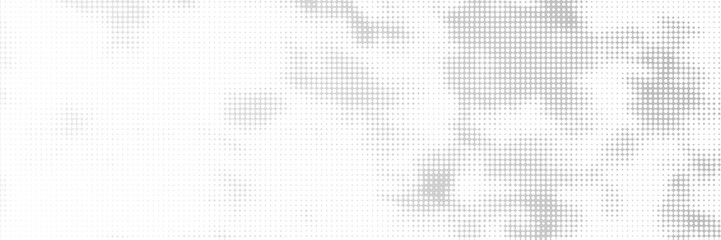Halftone grunge gradient background. Faded noise grit texture. White and grey sand wallpaper. Retro pixel background. Anime or manga style comic overlay.