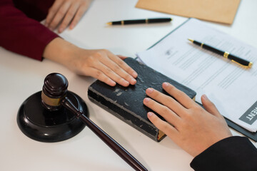 Cooperation in providing good service and consultation between a male lawyer and a female business...