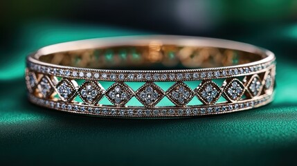 Delicate diamond bangle