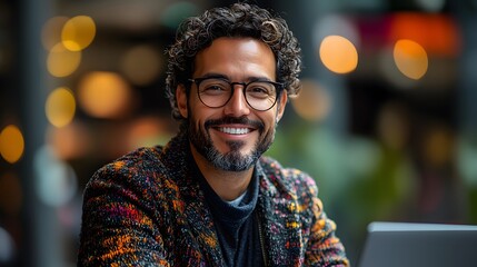 Obraz premium Entrepreneur using social media to boost brand visibility and engage with customers online