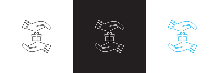 Altruism icon set collection. Vector illustration. isolated on white and black background. EPS 10