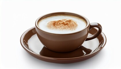 Fototapeta premium cup of cappuccino coffee isolated on white background
