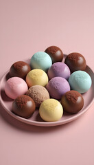 Delightful Assortment of Colorful Ice Cream Balls