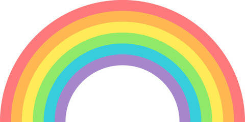 Obraz premium vector illustration rainbow isolated on white background