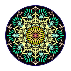 Mandala decorative round ornament. Can be used for greeting card, phone case print, etc. Hand drawn background