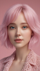 Pink Hair, Pink Fashion: A Portrait of Feminine Beauty