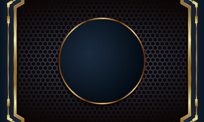 Futuristic Dark abstract background with haneycomb pattern. element decoration luxury.