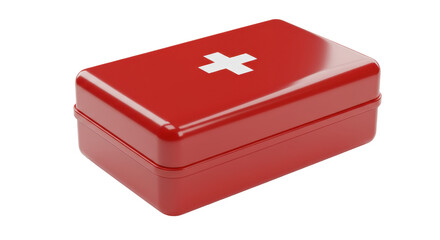 Isolated Red First Aid Box