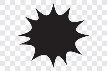 White speech bubble in flat design, chatting box, message box icon. Balloon doodle style of thinking sign symbol. Speech bubble isolated on background.