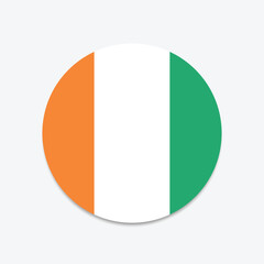 Ivory Coast Flag Sphere Vector