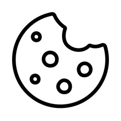 Fototapeta premium Cookie icon illustration. Food and snack vector illustrations.